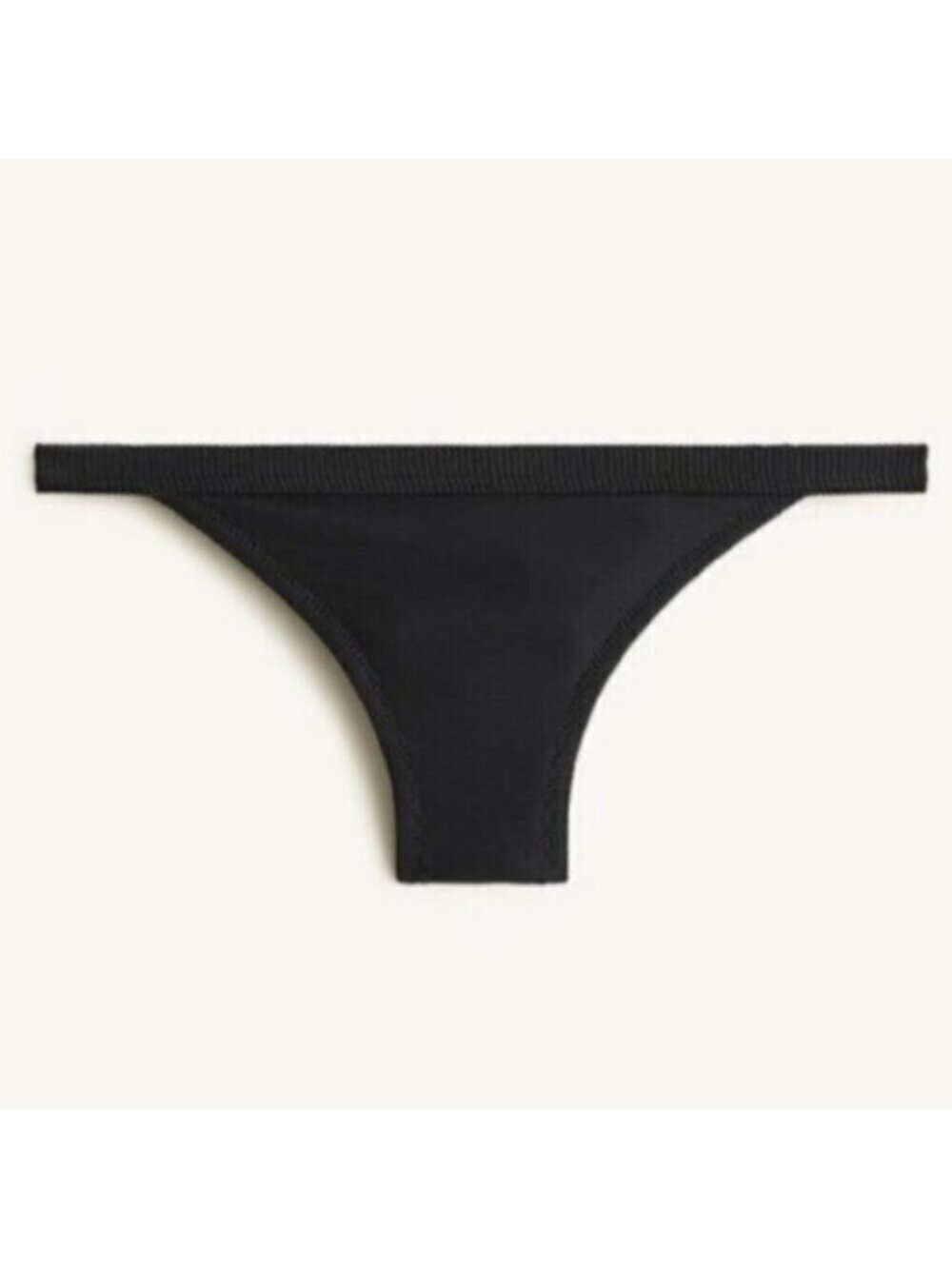 NWT J Crew Black Ribbed Trim Hipster Full Coverage Bikini Bottom Size 3X